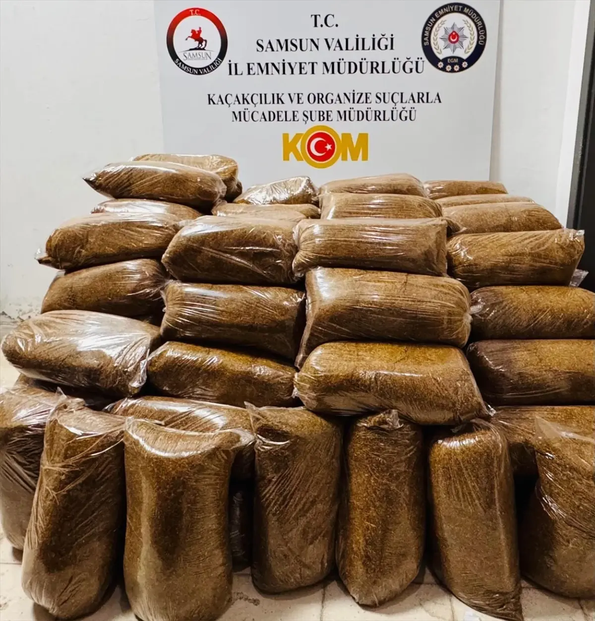 Samsun\'da 475 kg Kaçak Tütün Ele Geçirildi