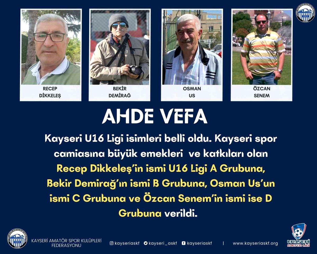 Kayseri U16 Ligi\'nde Ahde Vefa Örneği