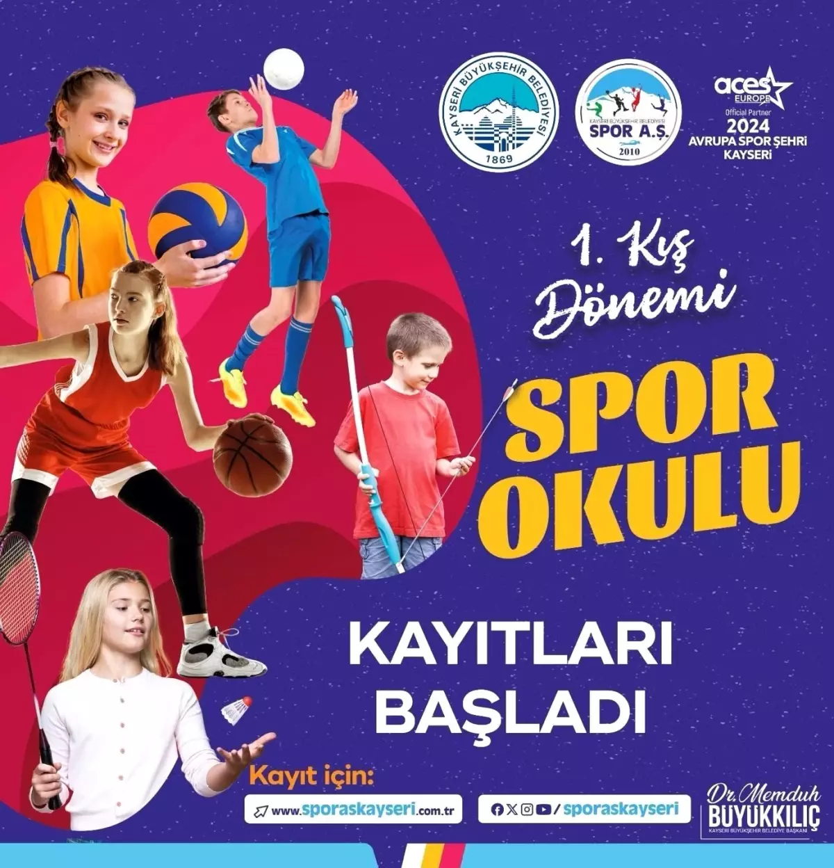 Kayseri\'de 1. Kış Dönemi Spor Okulları Kayıtları Başladı