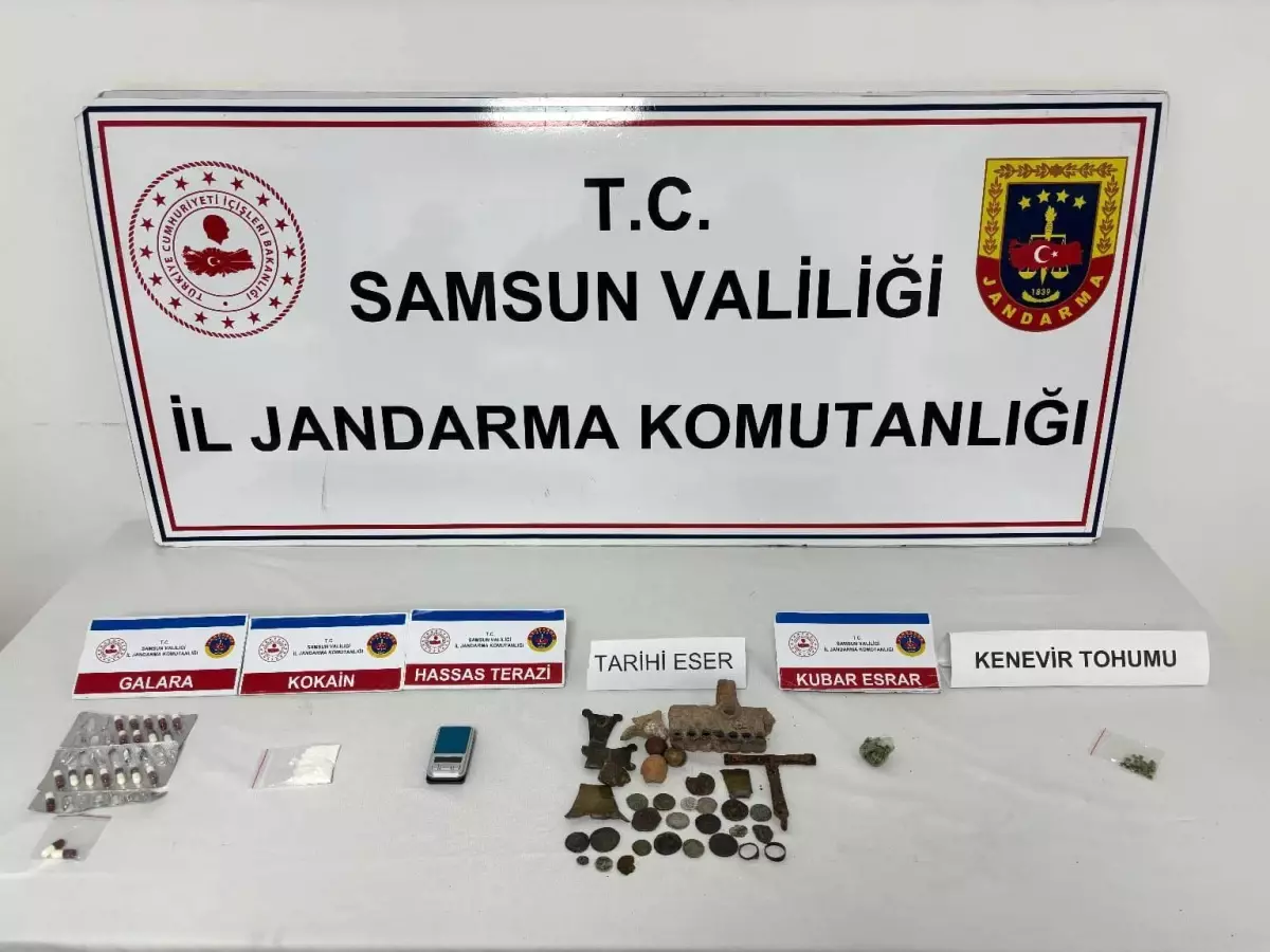 Samsun\'da Tarihi Eser ve Uyuşturucu Operasyonu