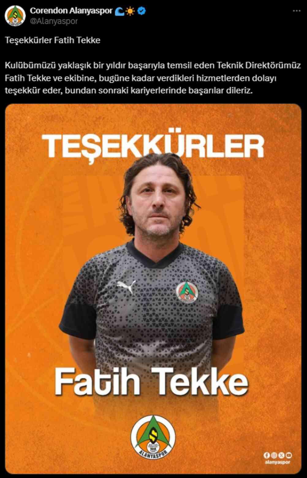 Süper Lig'de bir flaş ayrılık daha