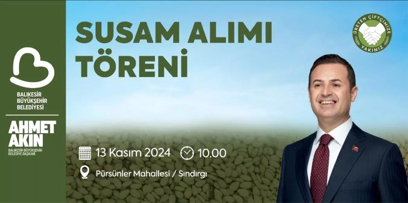 Balıkesir Büyükşehir Belediyesi\'nden Susam Üreticilerine Destek