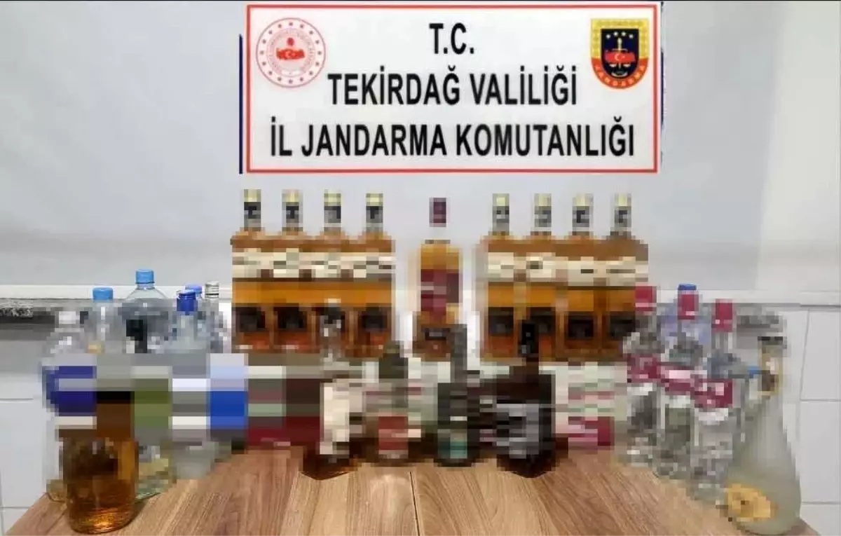 Tekirdağ\'da 50 Litre Kaçak İçki Ele Geçirildi