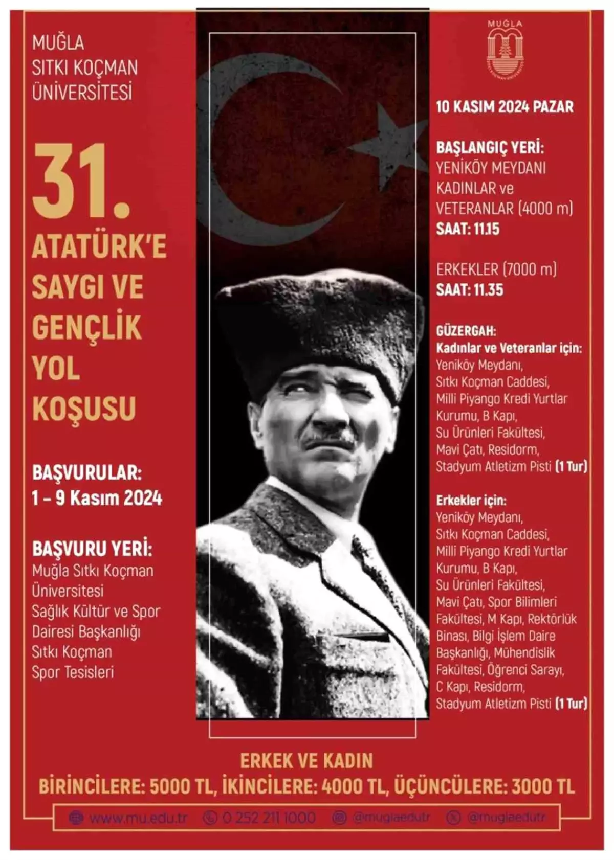 Atatürk\'e Saygı Koşusu 10 Kasım\'da