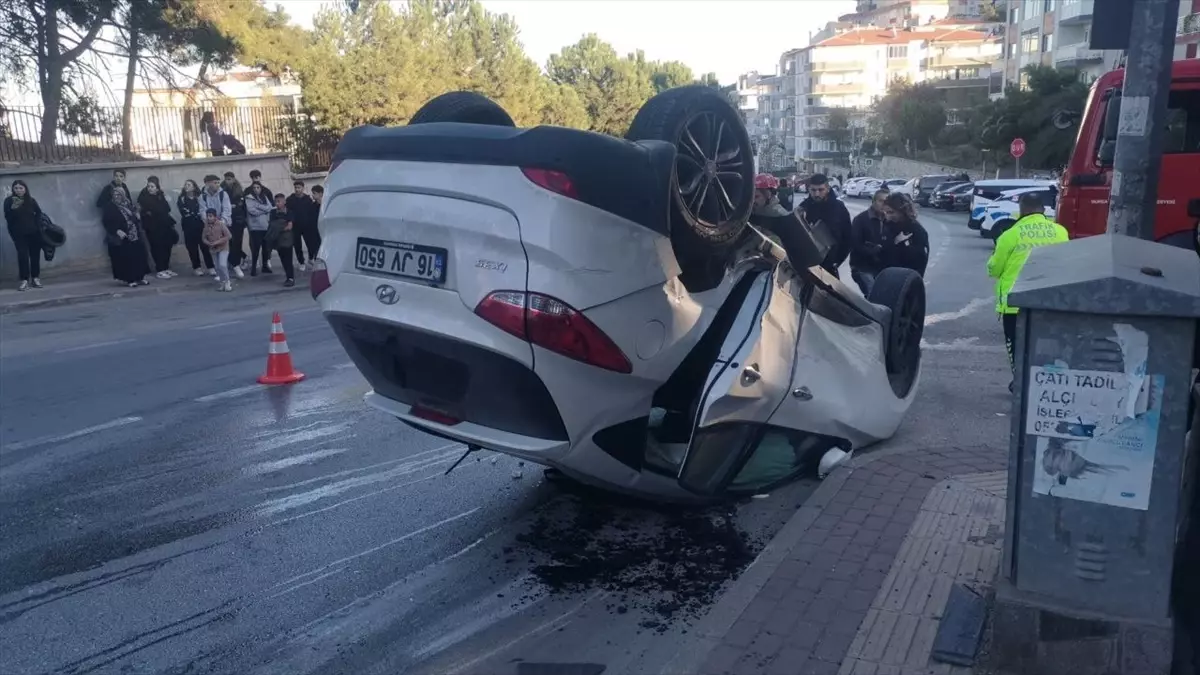 Mudanya\'da Trafik Kazası: 1 Yaralı