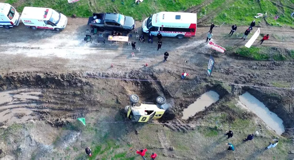 Düzce Off-Road Yarışlarında Heyecan Dolu Kaza