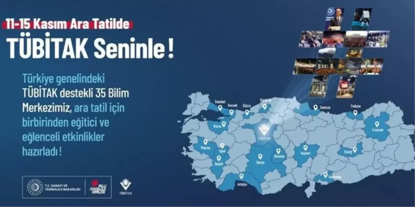 TÜBİTAK Bilim Merkezleri Ara Tatilde Açık