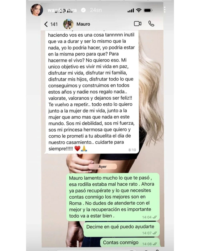 Wanda Nara, bu kez Icardi'nin mesajını ifşa etti: Sen benim zayıf noktamsın