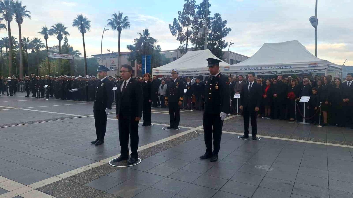 Atatürk\'ün Ebediyete İrtihalinin 86. Yıl Dönümü Marmaris\'te Anıldı