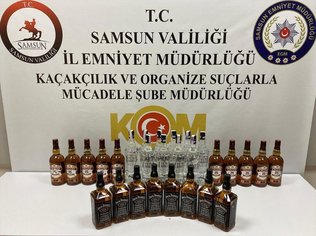İlkadım\'da Kaçak İçki Operasyonu