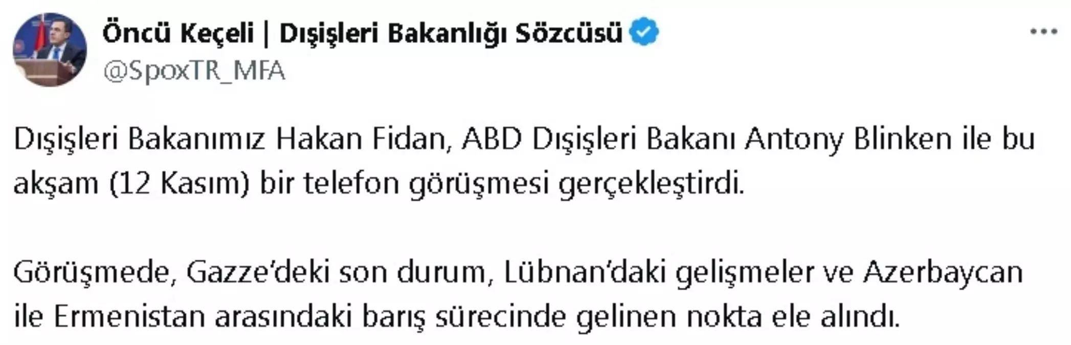 Fidan ve Blinken\'dan Görüşme