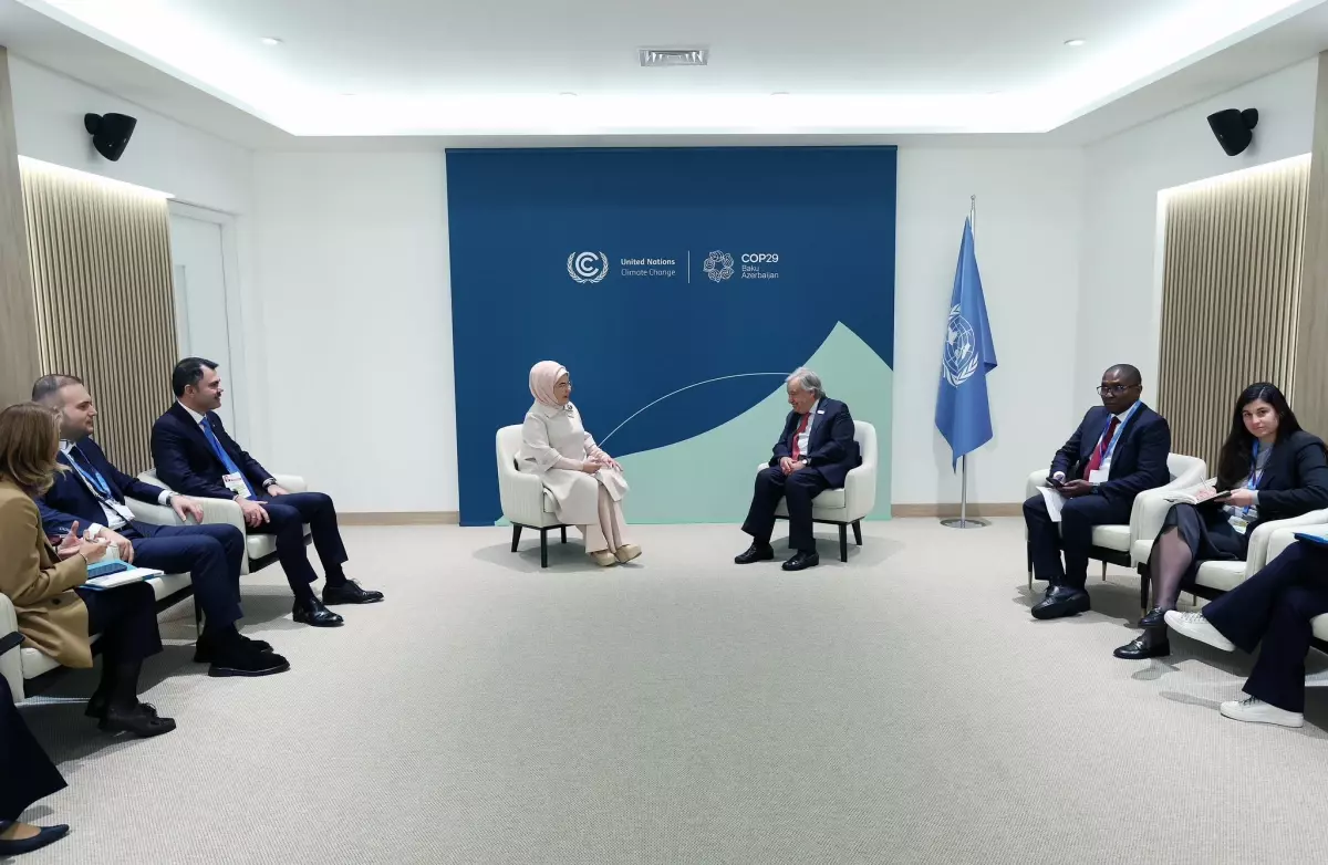 Emine Erdoğan, BM Genel Sekreteri Guterres ile görüştü