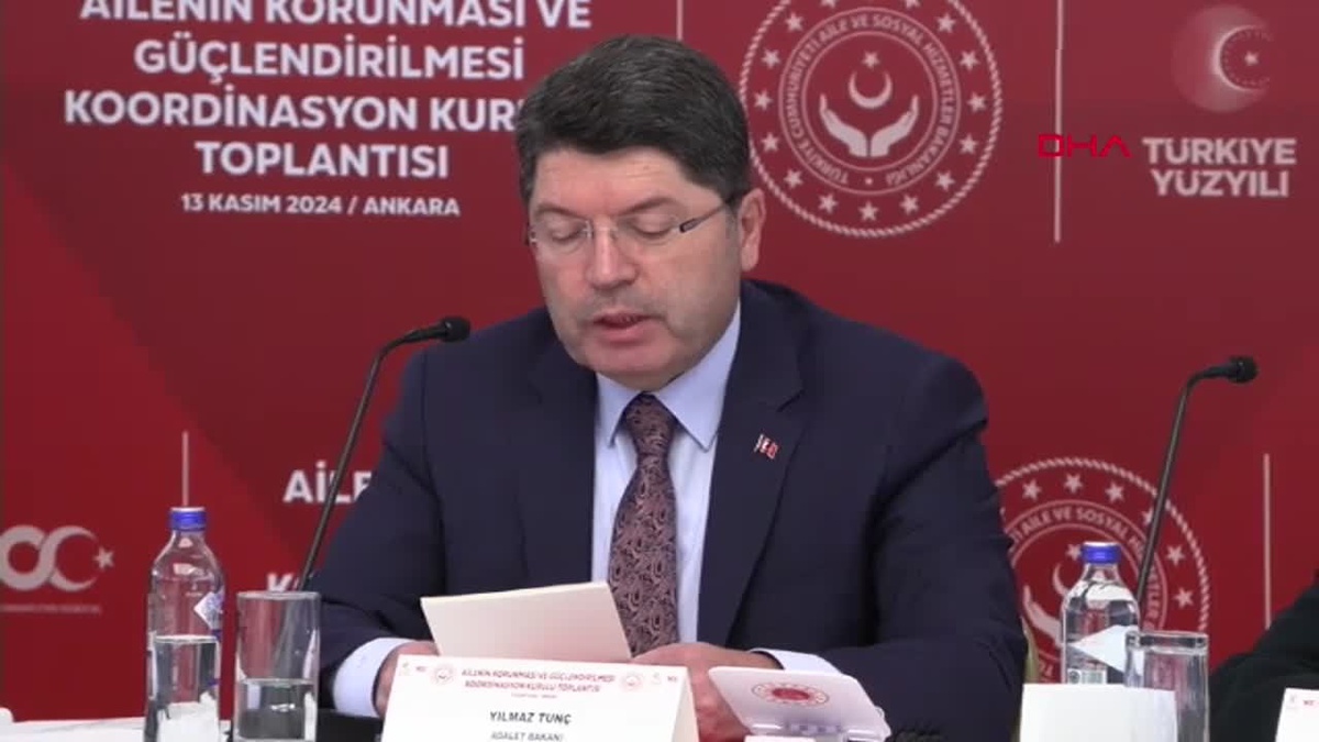 Adalet Bakanı Tunç\'tan Aile Koruma Vurgusu