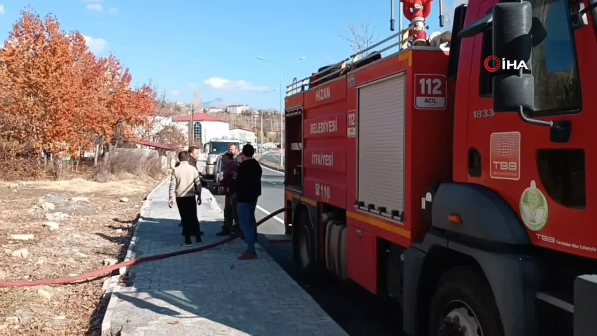 Hizan\'da Kuru Ot Yangını Kısa Sürede Söndürüldü