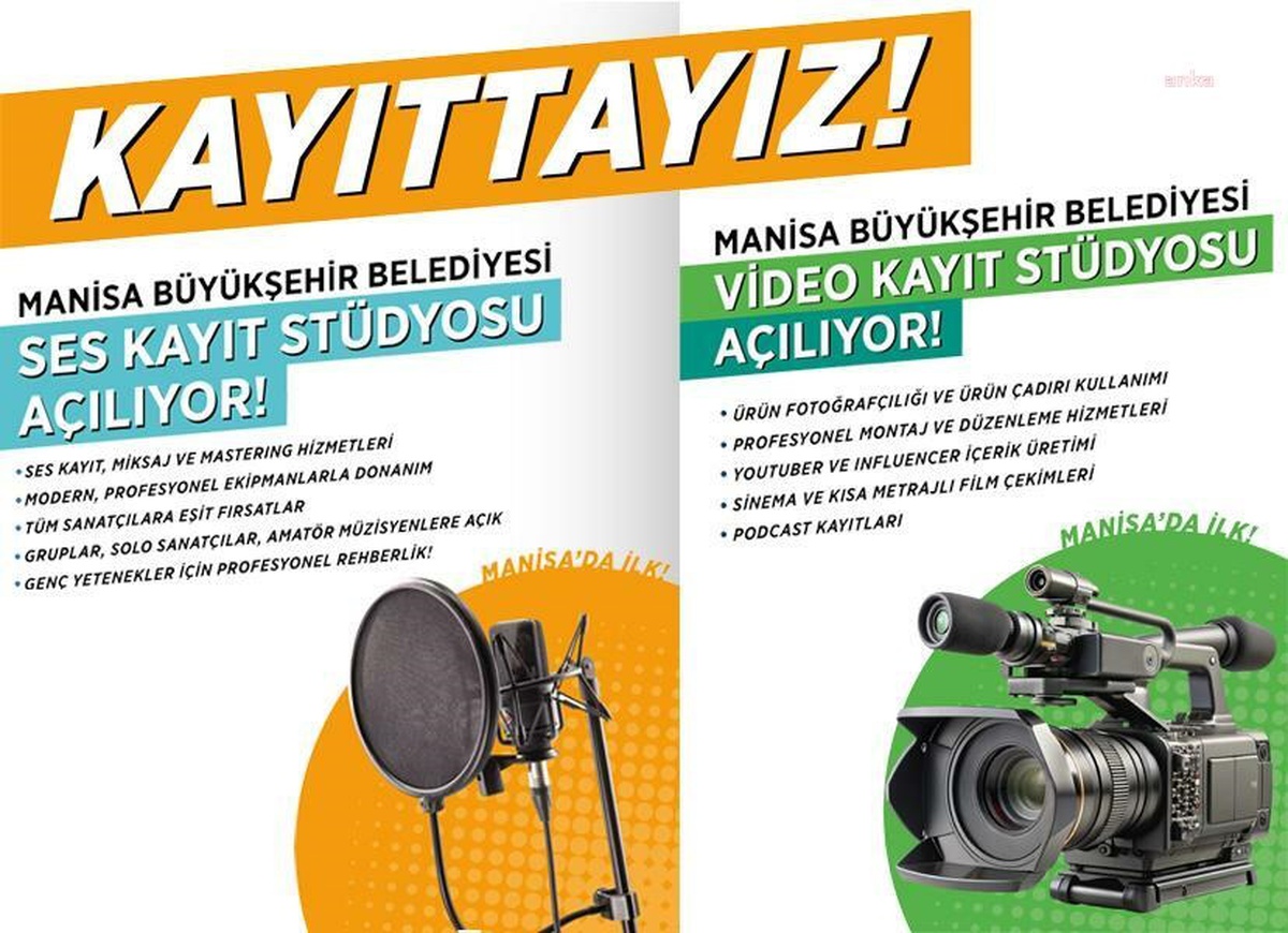 Manisa\'da Gençler İçin Ücretsiz İçerik Üretim Stüdyoları Açılıyor