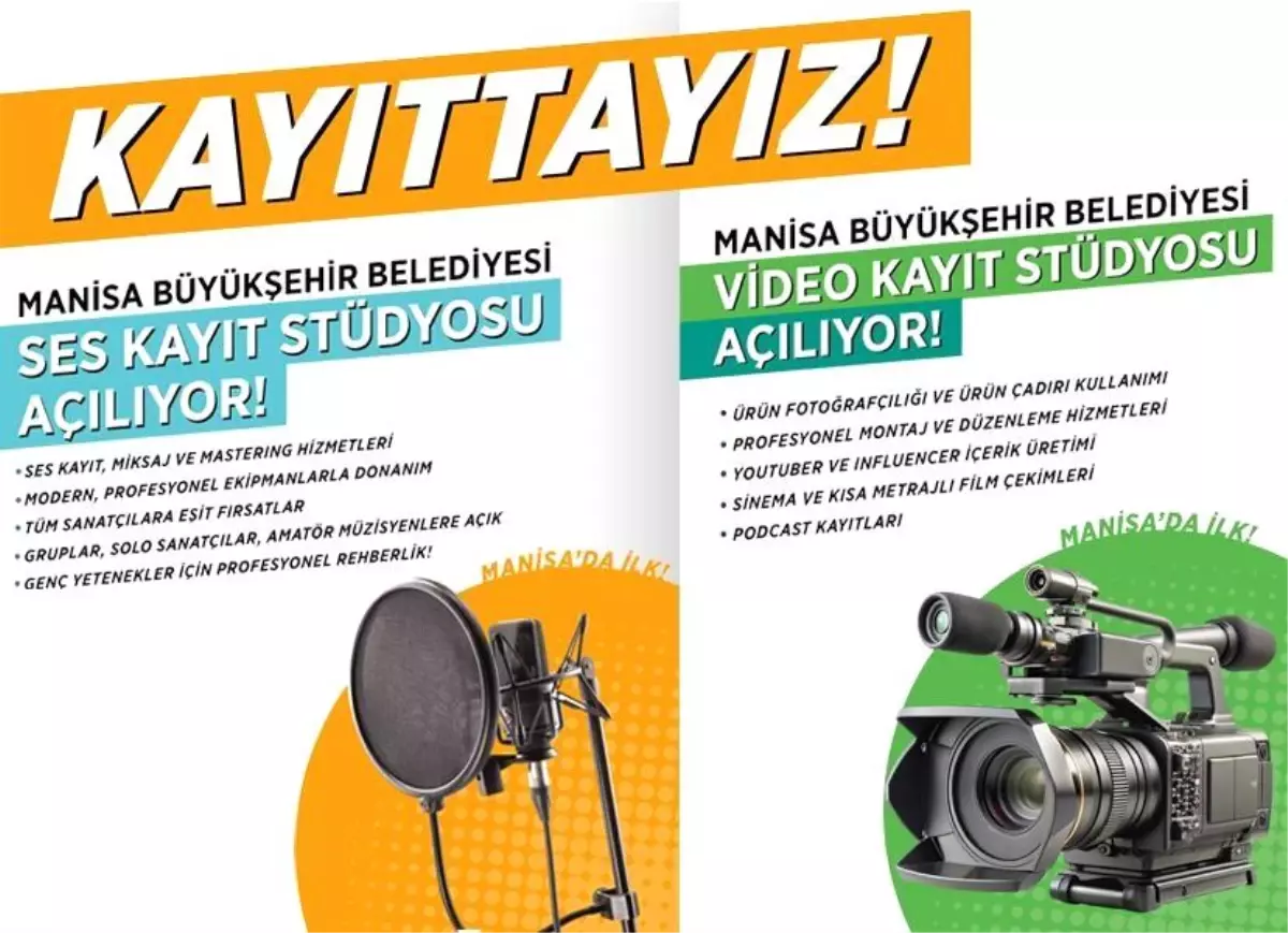 Manisa\'da Gençler İçin Ücretsiz Video ve Ses Stüdyosu Açılıyor