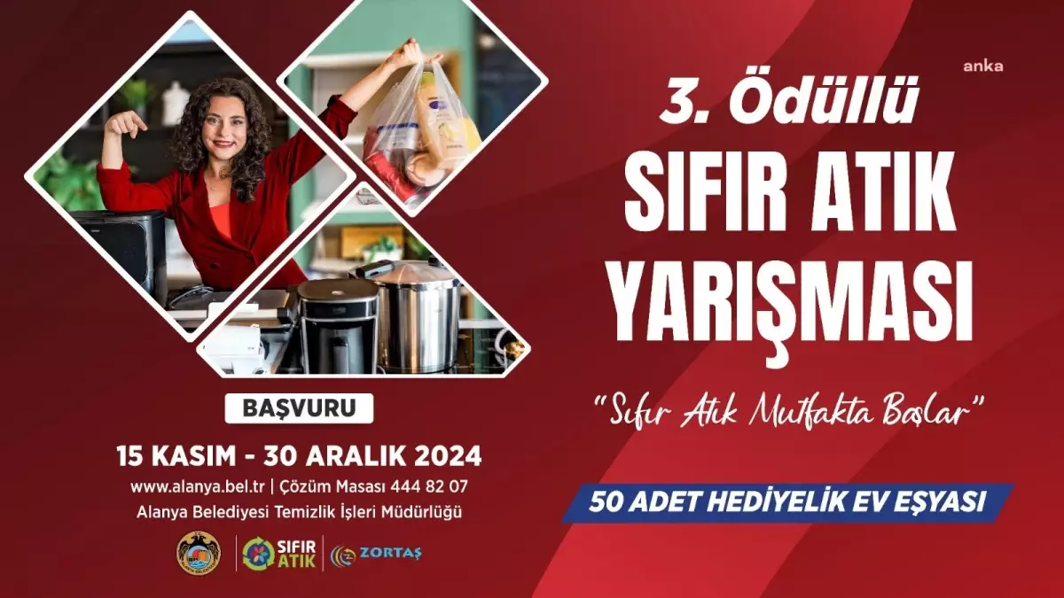 Alanya\'da \'Sıfır Atık Mutfakta Başlar\' Yarışması Başladı