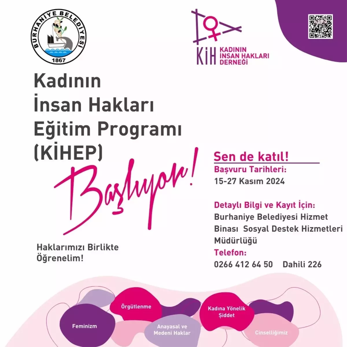 Burhaniye\'de Kadının İnsan Hakları Eğitim Programı Düzenleniyor