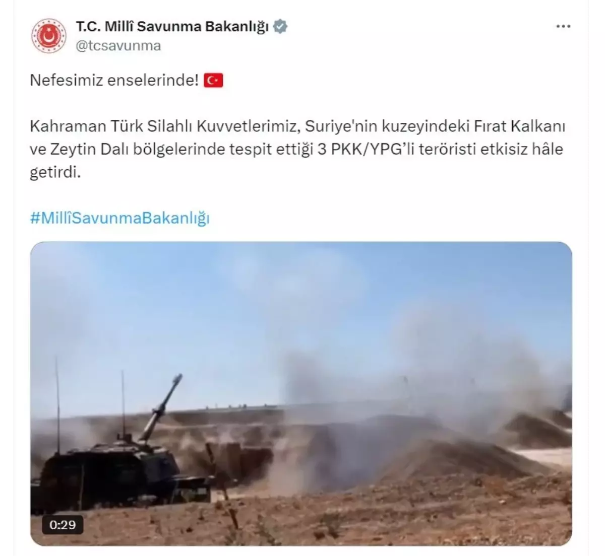 3 PKK/YPG\'li Terörist Etkisiz Hale Getirildi