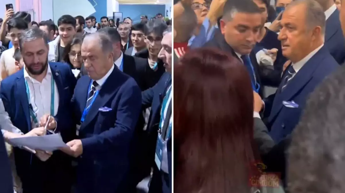 Fatih Terim\'e Azerbaycan\'da adım attırmadılar