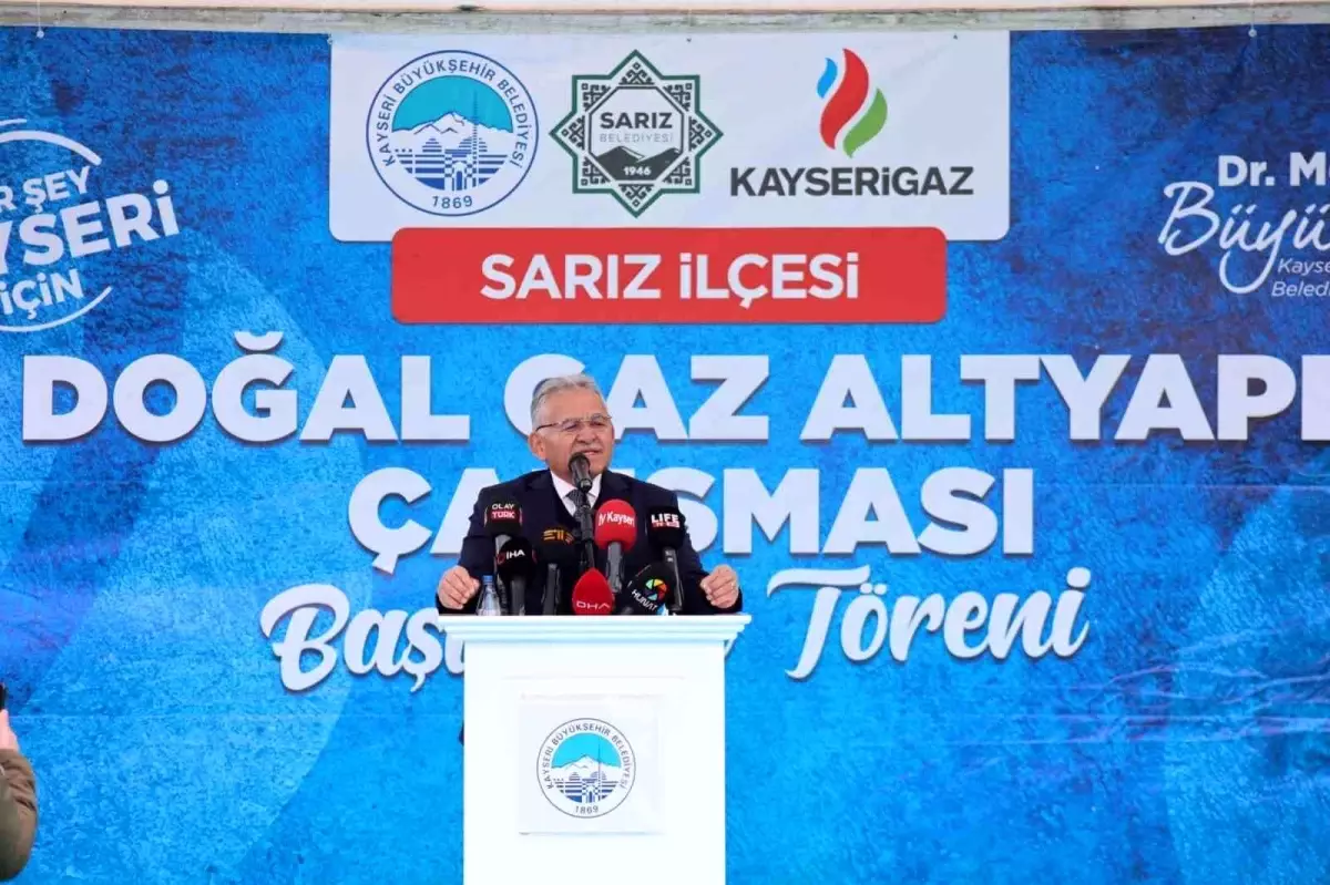 Kayseri\'nin Pınarbaşı ve Sarız ilçelerine doğalgaz verilmeye başlıyor