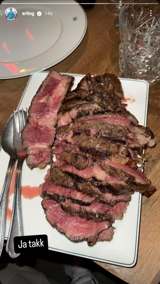 Erling Haaland'ın tek tabaklık akşam yemeği gündem oldu