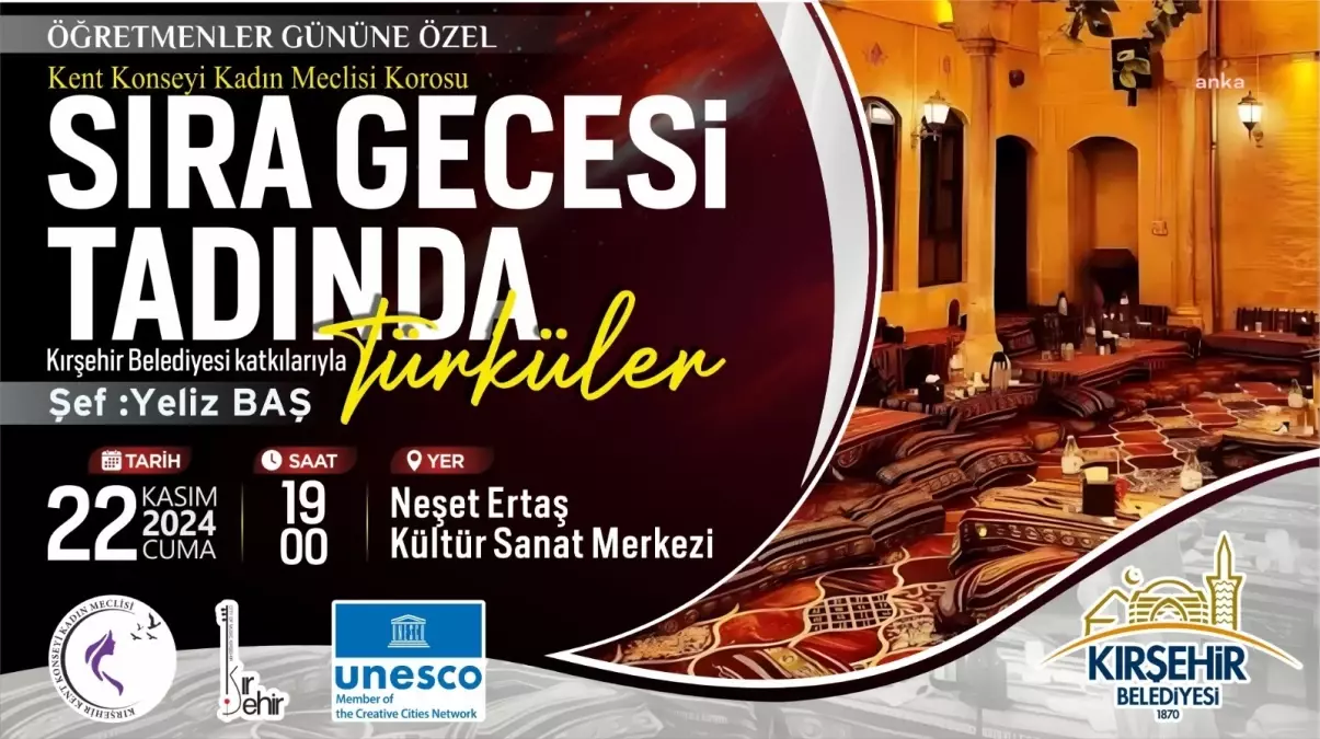 Kırşehir\'de Öğretmenler Günü\'ne Özel Türküler Konseri