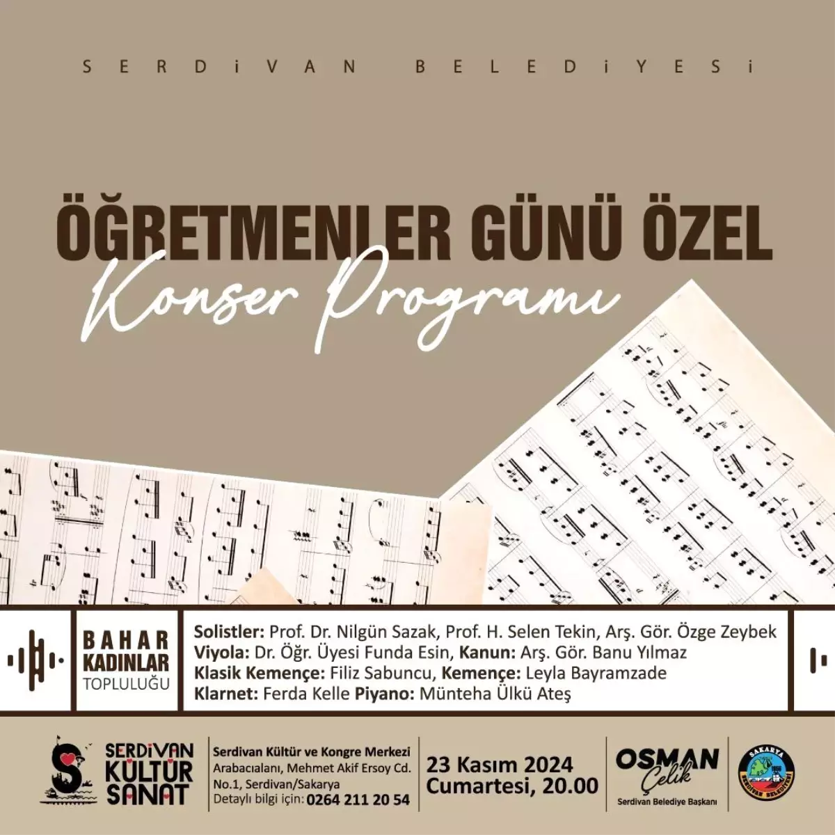 Serdivan Belediyesi\'nden Öğretmenler Günü\'ne Özel Konser