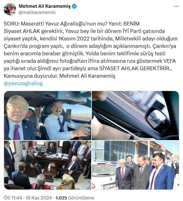 Yavuz Ağıralioğlu'nun bindiği Maserati, Mehmet Ali Karamemiş'inmiş