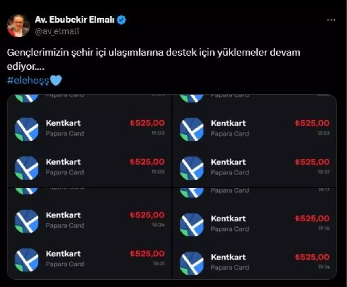 Ebubekir Elmalı\'dan Öğrencilere Ulaşım Desteği