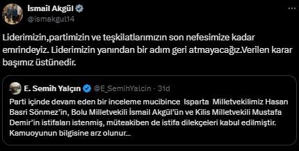 MHP'de 3 Milletvekilinin İstifası Onaylandı