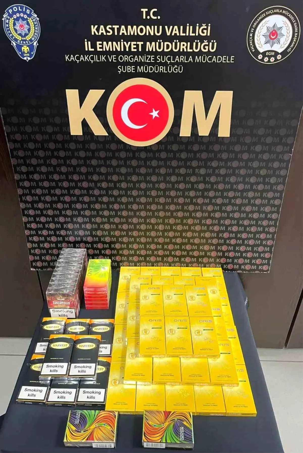 Kastamonu\'da 64 Paket Kaçak Sigara Ele Geçirildi