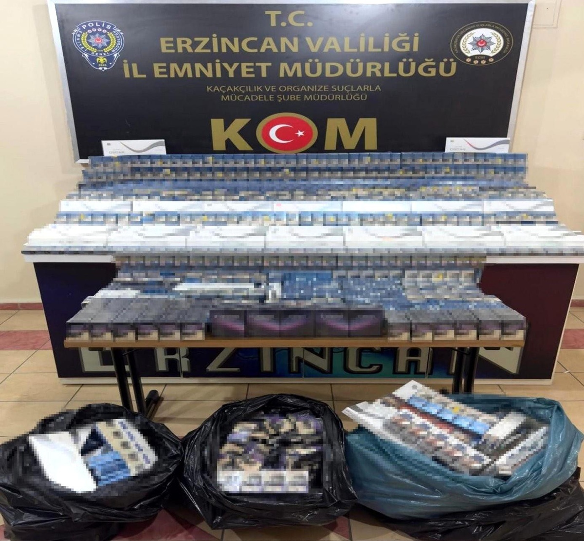 Erzincan\'da Kaçak Sigara Operasyonu: 3.873 Paket Ele Geçirildi