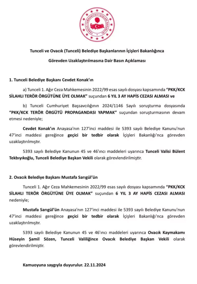 DEM'li eş başkandan Tunceli'de ayaklanma çağrısı: 1938'deki gibi işgal ettiler