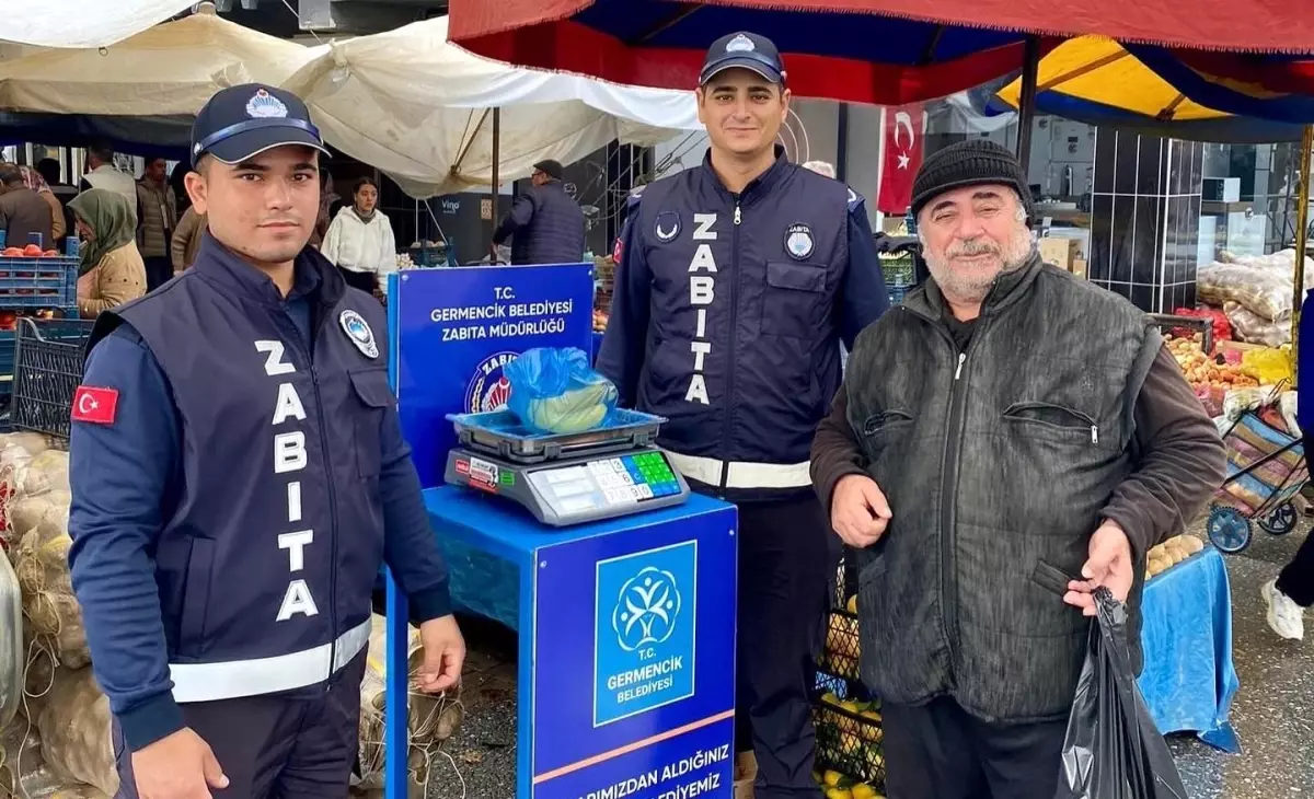 Germencik\'te Semt Pazarlarında Tartı Uygulaması Başladılar