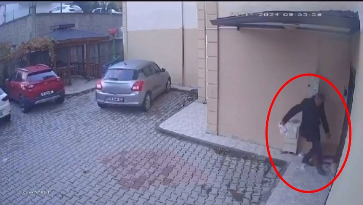 Bursa\'da Bir Kişi Köpeğe Tekme Attı