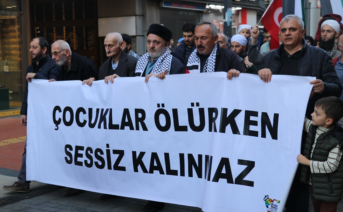 Trabzon\'da Filistin\'e Destek Yürüyüşü