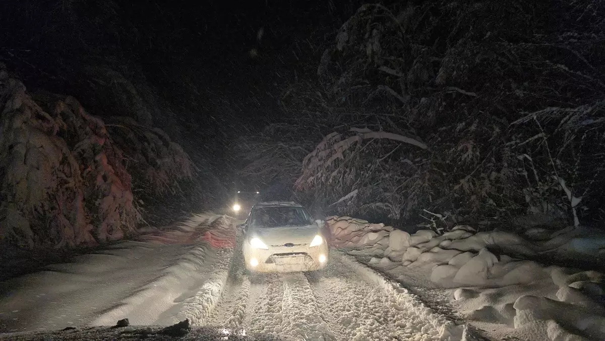 Samsun’da Kar Yağışı Etkili Oldu