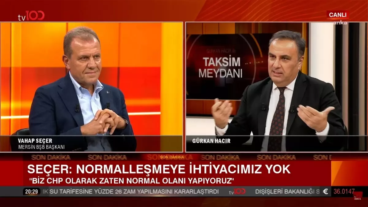 Mersin Büyükşehir Belediye Başkanı Seçer: "Türkiye\'de Adalet Anlayışı, Yargı Güvencesi Yok"