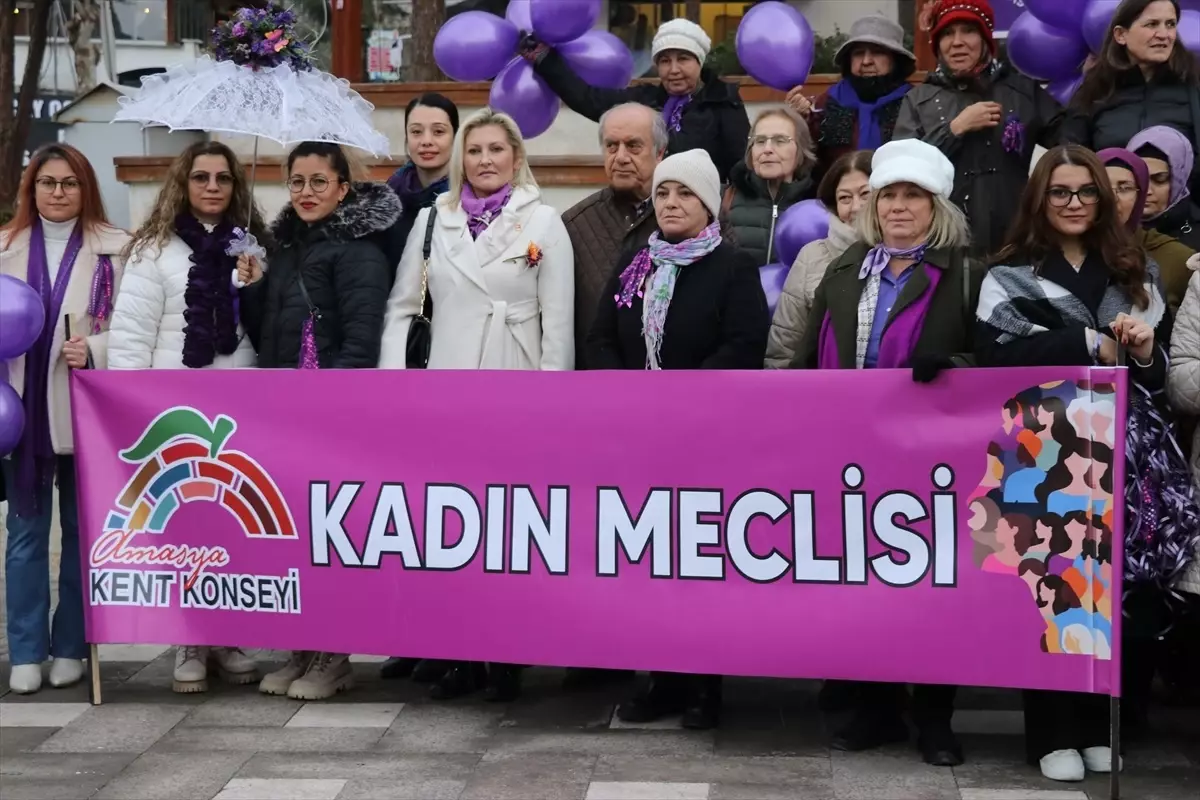 Amasya\'da Kadına Şiddete Hayır Protestosu