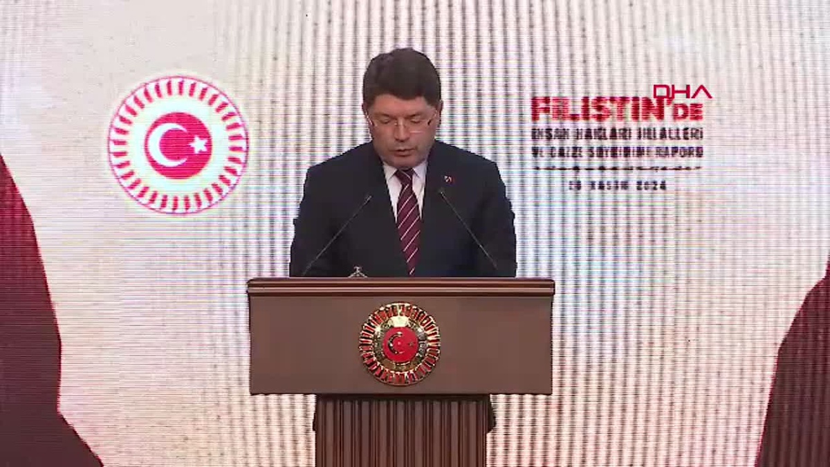 Bakan Tunç, "Filistin\'de İnsan Hakları İhlalleri ve Gazze Soykırımı" raporunun tanıtım programında konuştu