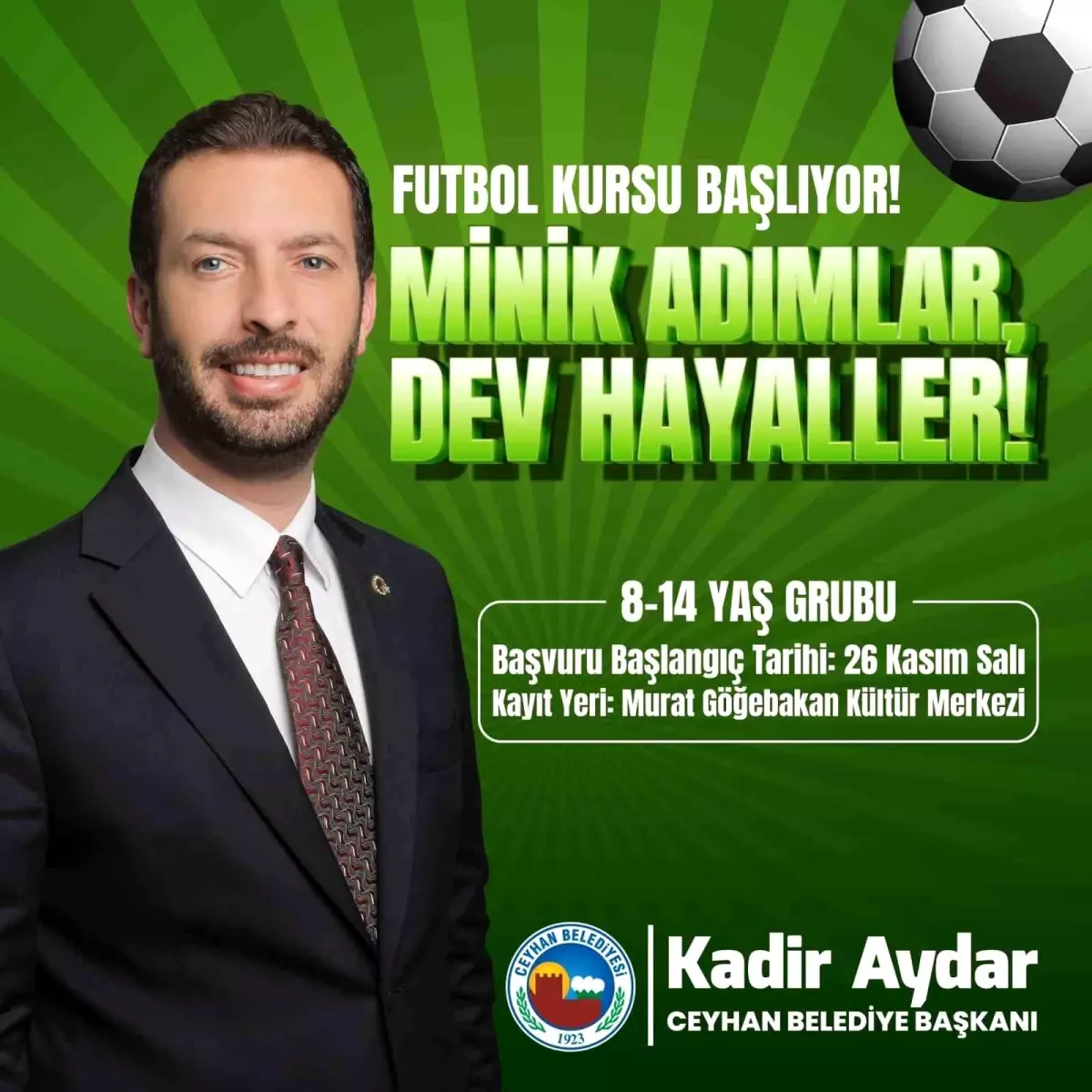 Ceyhan Belediyesi\'nden Ücretsiz Futbol Kursları