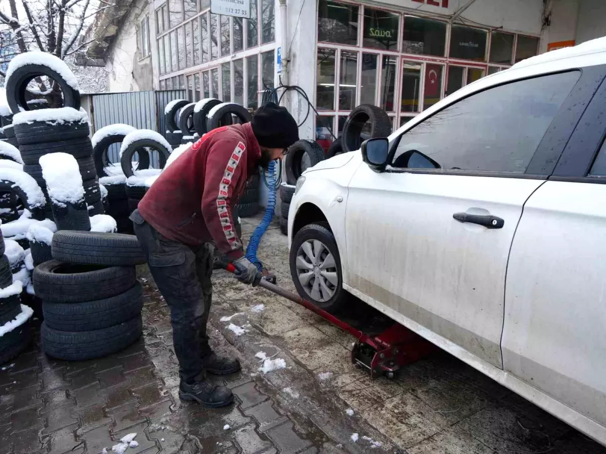 Kastamonu\'da Kış Lastiği Yoğunluğu