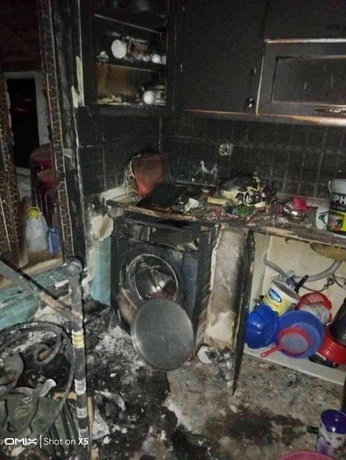 Kaval Köyü Muhtarının Evi Yandı