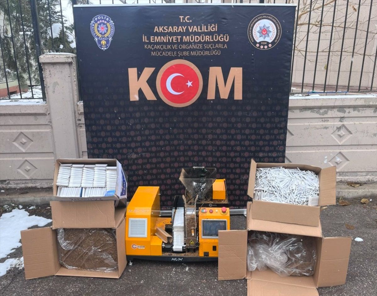 Aksaray\'da Kaçak Makaron Operasyonu
