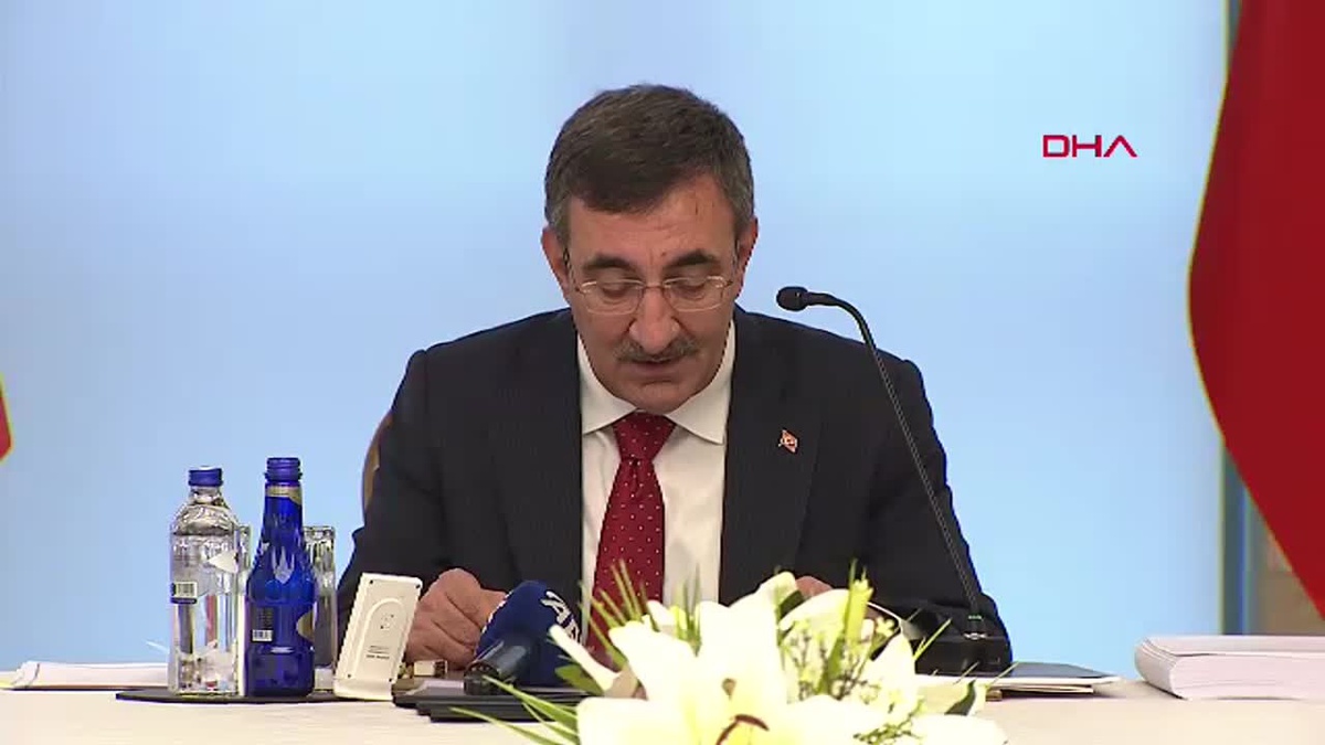 Cumhurbaşkanı Yardımcısı Yılmaz, Türkiye Coğrafi Bilgi Sistemi Kurulu Toplantısı\'nda konuştu