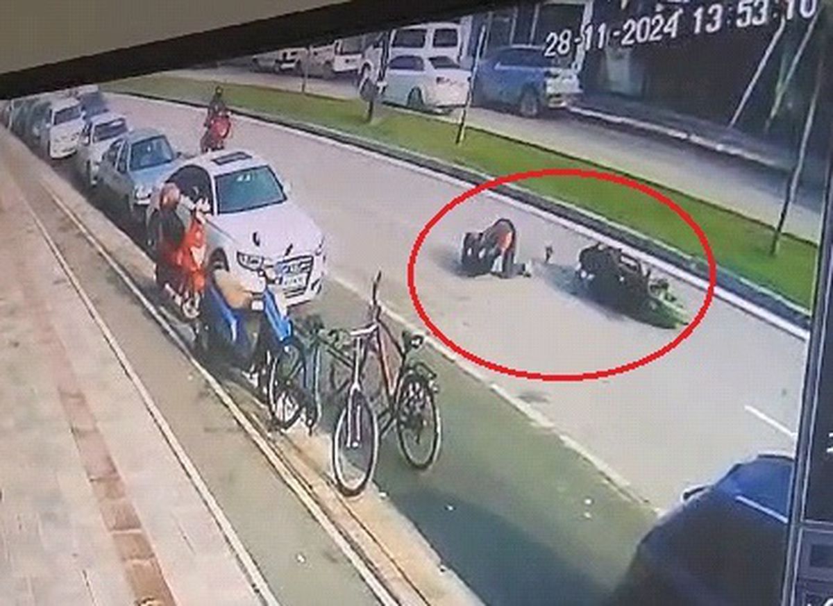 Ehliyetsiz Motosiklet Sürücüsü Kaza Geçirdi