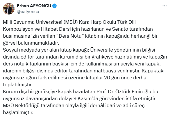 Milli Savunma Üniversitesi'nin kitabındaki Türkiye haritası ortalığı karıştırdı