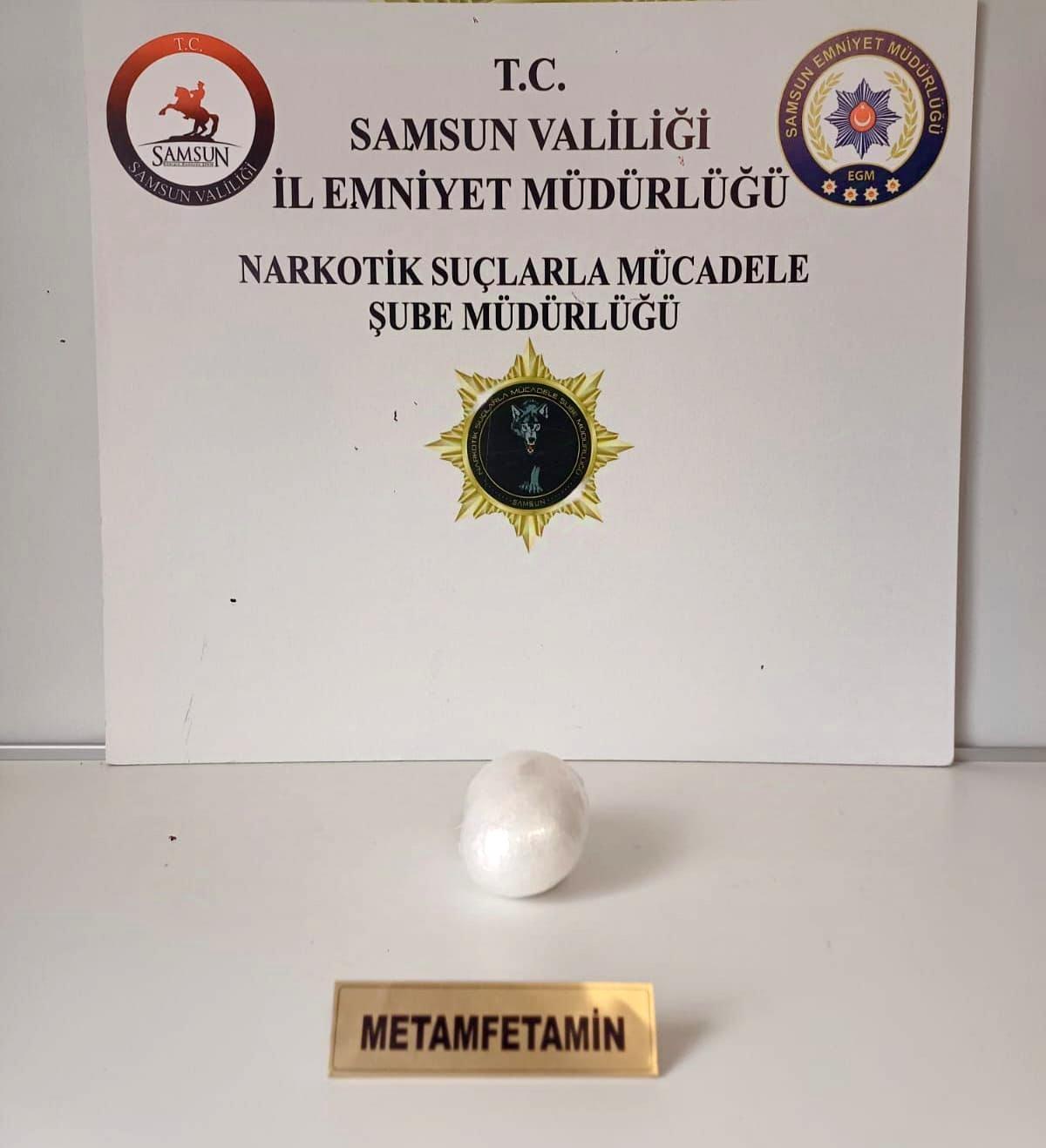 Samsun\'da 400 Gram Metamfetamin Ele Geçirildi