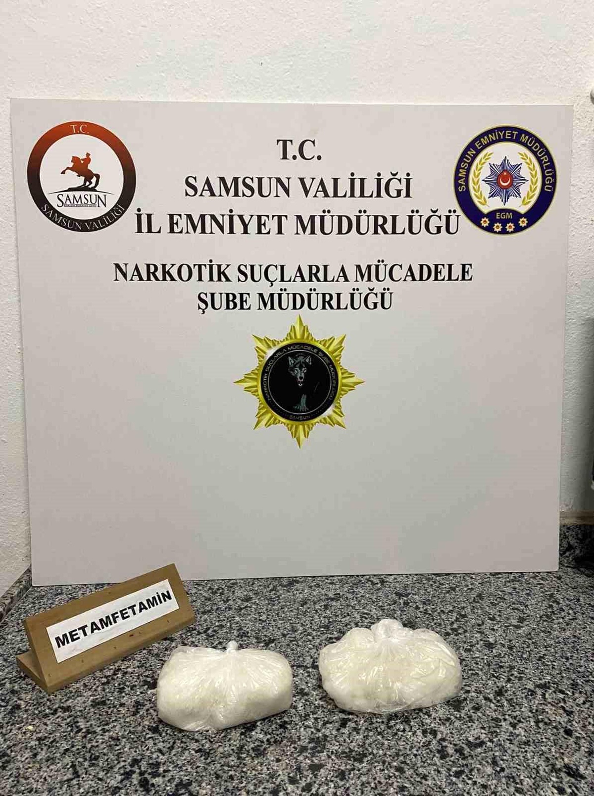 Samsun\'da 500 Gram Metamfetamin Ele Geçirildi